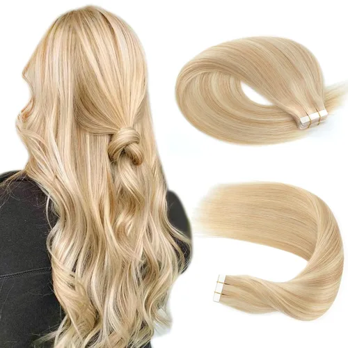 Miniatura 12 de Sassina Extensiones de Cabello Humano con Cinta Negro Azabache 12 Pulgadas 30g/paquete 20pcs Liso Sin Costuras Trama de Piel Extensiones de Cabello