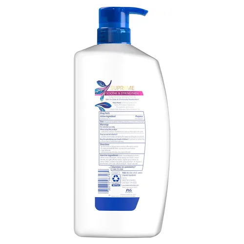 Miniatura 8 de Head & Shoulders Supreme Champú anticaspa con aceite de argán y esencia de rosa, 1% de piritiona de zinc, sin sulfatos, hidratación profunda