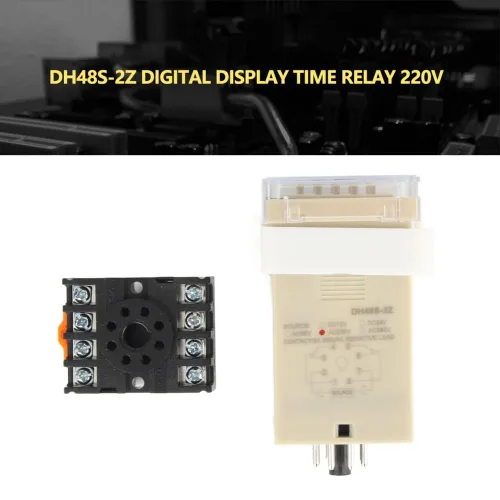 Miniatura 2 de DH48S-2Z Relé de tiempo digital de 220V con base de enchufe - 0.01S-99H99M ajustable, relés sólidos de retardo de encendido para sistemas de control