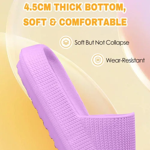 Miniatura 2 de Sandalias de nube para niños, niñas, niños, pantuflas de ducha y baño, cómodas pantuflas antideslizantes de suela gruesa para verano, zapatos