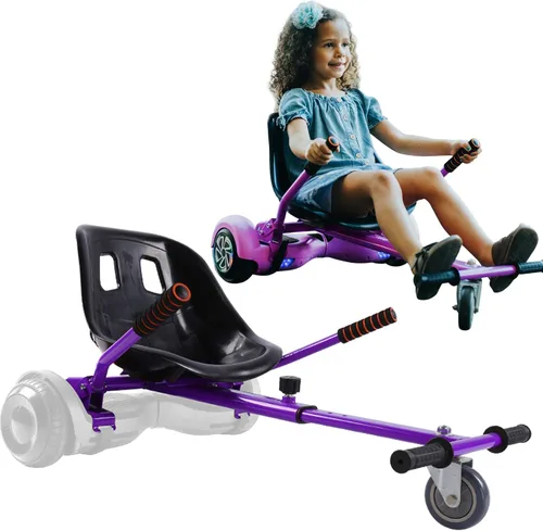 Accesorio de asiento para aeropatineta para aeropatineta de 6.5 a 10 pulgadas, kit de conversión de buggy go kart, accesorio para scooter de Púrpura
