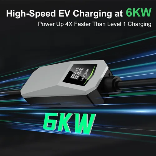 Miniatura 3 de Cargador Tesla de Nivel 2, Cargador EV Portátil de 25A con Enchufe NEMA 14-30, Cable de 22 pies – Desbloqueando Comodidad con Liberación de Un