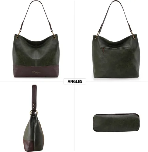Miniatura 59 de Wrangler Hobo - Bolsas para mujer de cuero vegano con asa superior, bolsos de hombro y bolsos