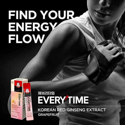 Miniatura 2 de JUNG KWAN JANG Everytime - Extracto de ginseng rojo coreano de 1,000 mg y pomelo – Bebida energética vegana – Sin cafeína, sin gluten, sin OMG, 0.34