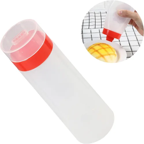 Miniatura 8 de AYNEFY Botellas de condimento de plástico de 10.1 fl oz, 4 agujeros, ketchup, mermelada, mayonesa, aceite de oliva, vinagre, cocina y manualidades