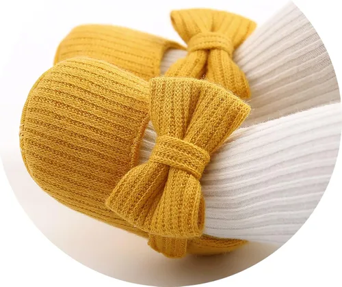 Miniatura 2 de Zapatos planos Mary Jane para bebés y niñas, con lazo, floral, princesa, vestido de boda, zapatos suaves para recién nacidos, cuna para primeros