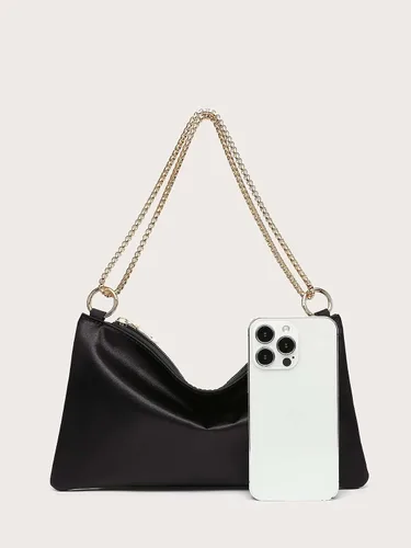 Miniatura 4 de Verdusa Bolso de noche de satén para mujer, bolso de hombro
