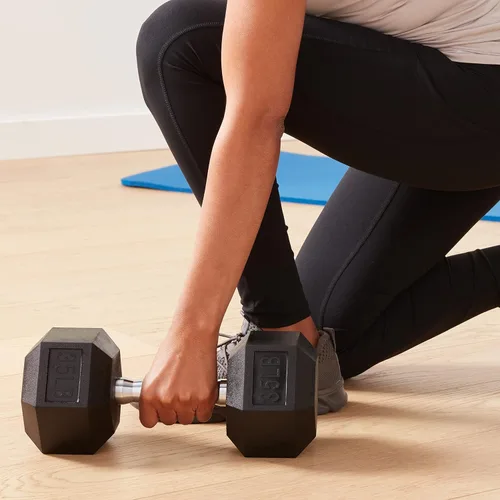 Miniatura 6 de Amazon Basics Rubber Hex Dumbbell Hand