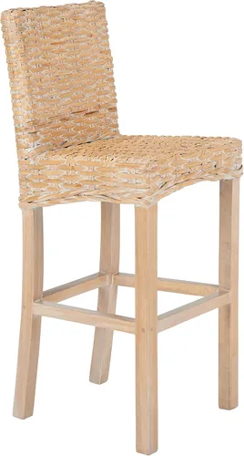 Miniatura 11 de SAFAVIEH Furniture - Taburete de bar Tobie Rattan - Altura del asiento de 29.53 pulgadas - Marrón miel lavado - Madera de mango - Diseño de asiento