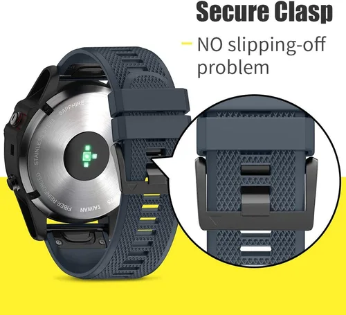 Miniatura 6 de ANCOOL - Correa para Garmin Fenix 5, de ajuste fácil, de silicona suave de 22 mm de ancho, correa de reloj para Garmin Fenix 5