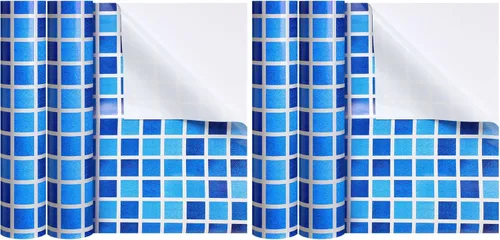 Miniatura 9 de Nuanchu Parche de vinilo autoadhesivo para alberca, hoja de reparación de PVC impermeable para piscinas sobre el suelo, casa de rebote, barco