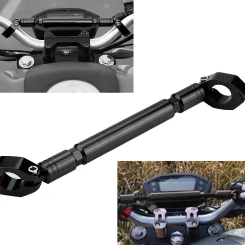 Miniatura 7 de Barra de equilibrio de motocicleta, universal de 0.866 in de aleación de aluminio barra transversal manillar moto reforzar palanca Accesorios (negro)