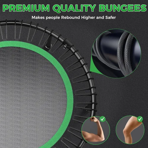 Miniatura 5 de 40"/48" Rebounder Trampoline for Adults with Bungee Cords, Exercise Rebounder for Adults Indoor/Outdoor Workout, Max Load 450/550 LBS