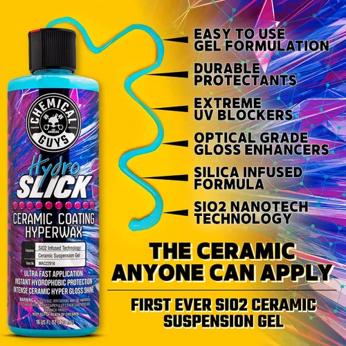 Miniatura 4 de Chemical Guys - Hipercera de revestimiento cerámico de SiO2 de brillo intenso HydroSlick WAC22916; segura con vehículos, 16 onzas fluidas
