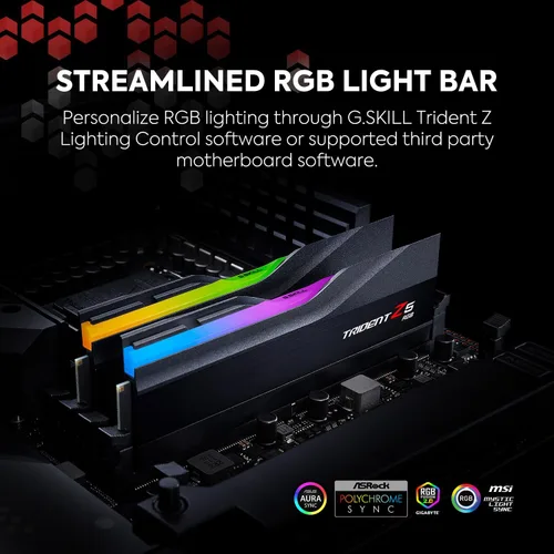 Miniatura 3 de G.SKILL Trident Z5 RGB Series DDR5 RAM (Intel XMP 3.0 y AMD EXPO) 16 GB (1 x 16 GB) 6000MT/s CL36-36-36-96 1.35V Memoria de computadora