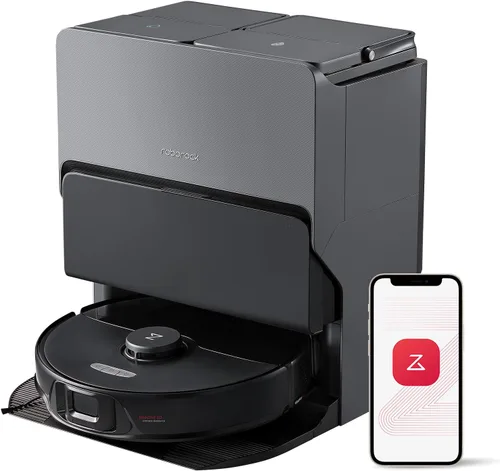 Miniatura 11 de roborock Q7 M5+ Robot de aspiradora y fregona, actualización de Q5 Max+, hasta 7-9 semanas de autovaciado, succión de 10000 Pa, sistema dual Black01