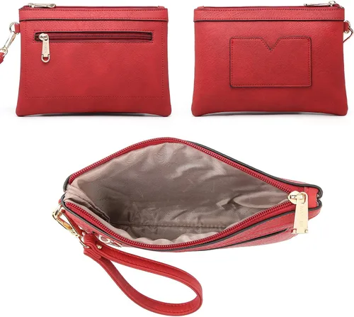 Miniatura 5 de Dasein Bolsos de mano para mujer, bolso de hombro de cuero vegano, bolso de trabajo para mujer con bolso a juego, Marrón