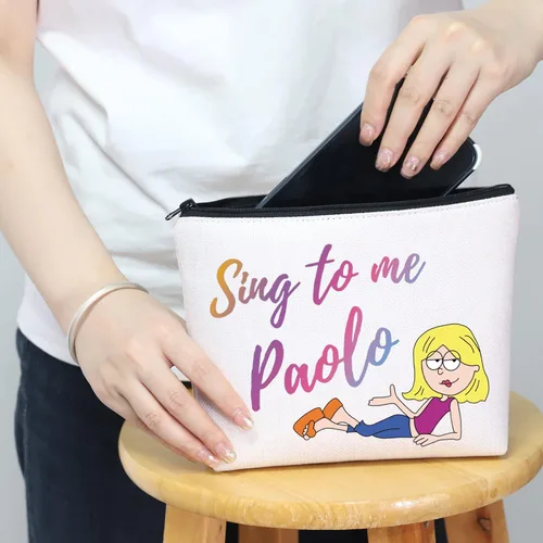 Miniatura 6 de MNIGIU L-izzie Bolsa de cosméticos L-izzie regalo para fanáticos, bolsa de maquillaje con cremallera para mujer, Canta a