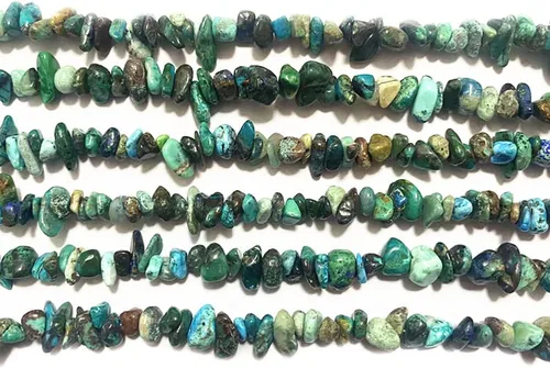 Miniatura 4 de Cuentas de piedras preciosas naturales de finchenita de azurita de 0.315 a 0.315 pulgadas, cristales curativos, pulseras de cintura, kit de collar