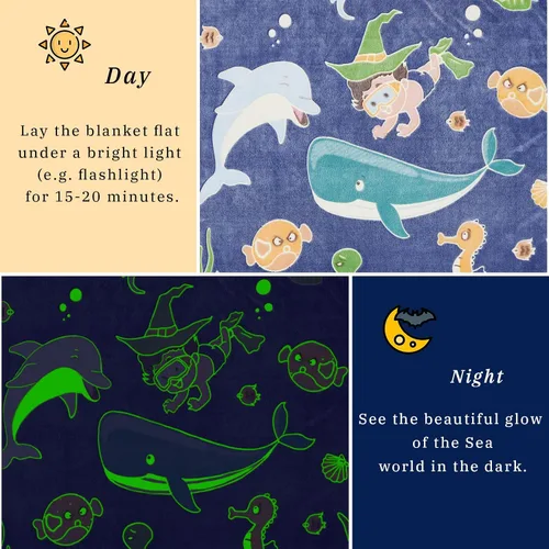 Miniatura 3 de Gitrat Manta de forro polar azul para niños pequeños, manta de felpa suave para niños, 50 x 60 pulgadas