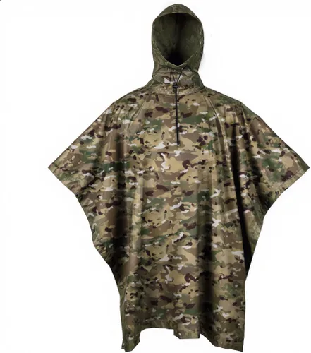 Miniatura 7 de GRVCN Poncho de lluvia militar, impermeable de camuflaje impermeable ligero al aire libre