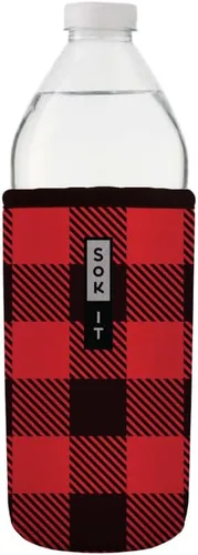 Miniatura 47 de Sok It BotlSok Funda para botella de agua con cubierta de neopreno aislante (Floral abstracto, se ajusta a CamelBak o Nalgene de 12 onzas)