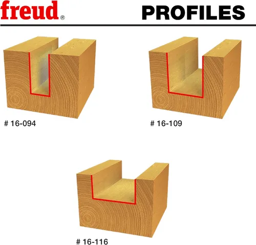 Miniatura 2 de Freud 89-100 juego de 3 brocas para ruteadora redondas en forma de abalorio