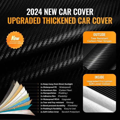 Miniatura 2 de Funda para coche SUV de 30 capas para automóviles, impermeable para todo tipo de clima, protección UV, resistente a la nieve, resistente al viento