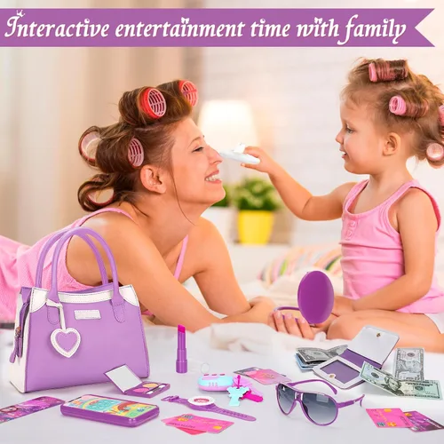 Miniatura 4 de Officygnet Juguetes para niñas de 3, 4, 5, 6, 7, 8 años – Juguetes de princesa para niñas pequeñas, bolso con accesorios, bolso de juguete