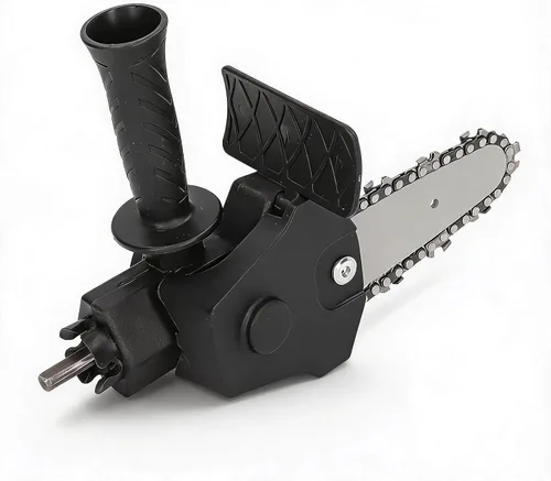 Adaptador de taladro eléctrico a sierra, adaptador de cabezal de conversión de motosierra para taladro de 3 mandíbulas de 0.236-0.512 in, juego de