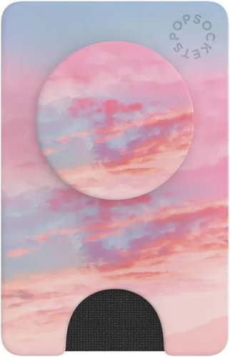 Miniatura 5 de Cartera para teléfono PopSockets con soporte expandible, tarjetero para teléfono - Nubes rosas Rosa (Pink Clouds)