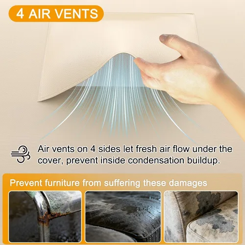 Miniatura 6 de HDCAXKJ Fundas impermeables para muebles de patio, funda para tumbona para exteriores, funda resistente con cremallera, resistente a la intemperie