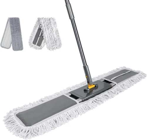 Miniatura 12 de Masthome Trapeador de microfibra extra grande para limpieza de pisos, trapeador plano de 16 pulgadas con 5 almohadillas para uso húmedo y seco, mopa