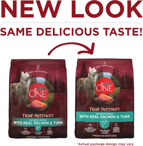 Miniatura 2 de Purina ONE True Instinct con salmón real y atún natural con vitaminas, minerales y nutrientes añadidos, fórmula seca de alimentos para perros