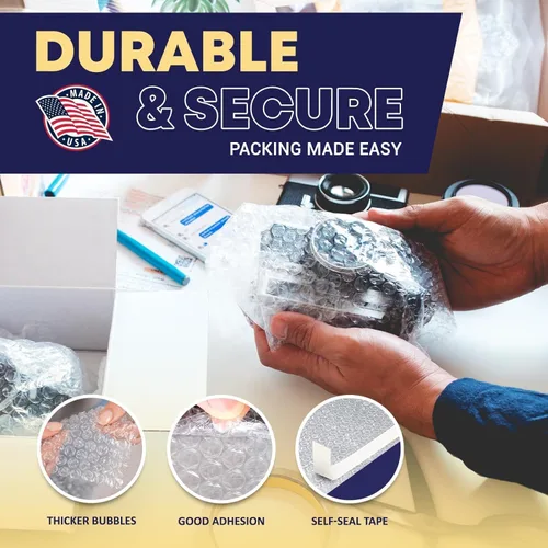 Miniatura 2 de Bolsas de burbujas transparentes de 6 x 8.5 pulgadas, bolsas de burbujas 325/cantidad, bolsas de burbujas transparentes autosellantes para envío
