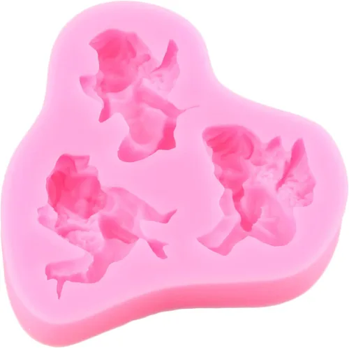 Miniatura 9 de Angel Baby - Moldes de silicona para decoración de pasteles, decoración de cupcakes, pasta de chicle de chocolate, juego de 4 Estilo a
