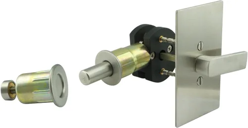 Miniatura 12 de INOX BD Series - Cerradura de privacidad para puerta de granero, para pared de 3-3/4 a 4-3/4 pulgadas, borde cuadrado de 2.362 in, negro grafito
