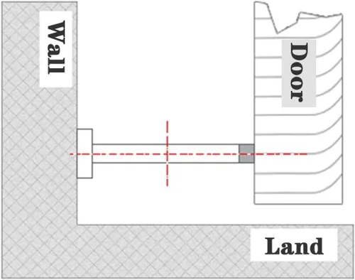 Miniatura 4 de Topes largos de puerta de acero inoxidable de 8 pulgadas, tope de puerta cepillado, resistencia de puerta anticolisión con absorbente de goma