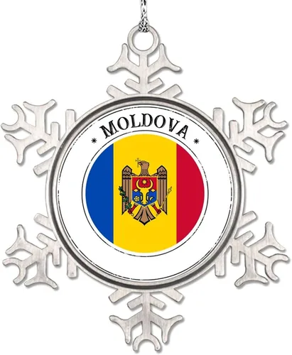 Miniatura 10 de Adorno de copo de nieve de bandera de México para decoración de árbol de Navidad, recuerdo de ciudad de campo, adornos de Navidad personalizados