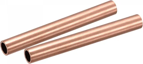 Miniatura 16 de uxcell Tubo redondo de cobre 0.354 in OD 0.059 in espesor de pared 3.937 in longitud tubería 2 piezas