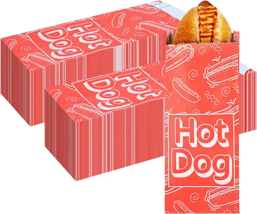 Restaurantware -Bag Tek - Bolsas de comida forradas con papel de aluminio de 3.7 x 1.2 x 9.1 pulgadas, 100 envoltorios desechables para perros