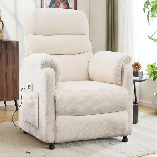 Holaki Silla reclinable eléctrica, silla reclinable eléctrica de chenilla, sillas de sala de estar, silla de lectura, asiento de cine en casa con