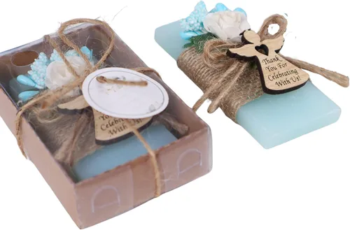 Miniatura 15 de Paquete de 10 decoraciones para baby shower de Happy Times Favors, regalos para baby shower, jabón mini vegano personalizado hecho a mano con aroma