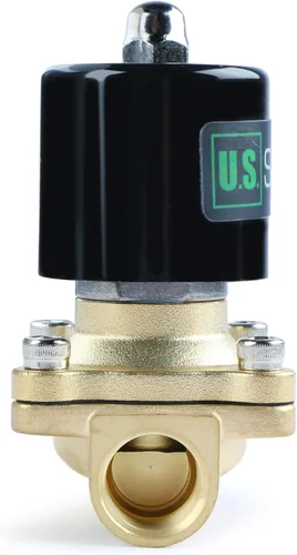 Miniatura 2 de U.S. Solid 1/2" válvula electromagnética eléctrica de latón subacuática 110V CA normalmente cerrada VITON IP67 aire no potable aceite de agua