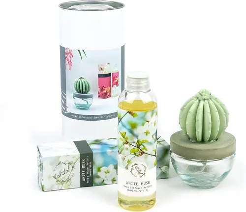 Miniatura 18 de Barril Cactus Cerámica Difusor de Fragancia Combo 6.8 fl oz Hermoso