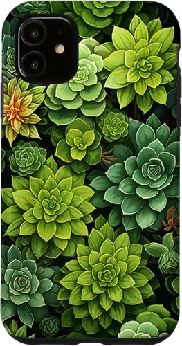 Miniatura 8 de Funda para iPhone 12 Pro Max Suculenta Plantas Botánicas Verde Floral Patrón Flor Cactus