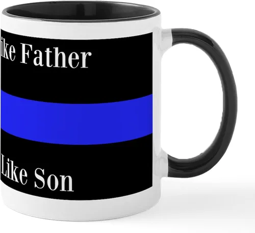 Miniatura 20 de CafePress Taza de café de cerámica de 11 oz (11.0 fl oz) de Police Mom