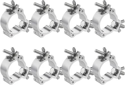 Abrazaderas de luz de aluminio – 8 piezas de alta resistencia 220lb LED par luz de cabeza móvil haz de haz de punto o abrazadera, apto para tubo de