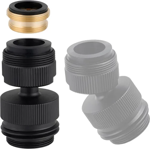 Miniatura 11 de Kit de adaptador de grifo Hibbent, adaptador de aireador giratorio para conectar manguera de jardín - Adaptador de grifo de fregadero de cocina