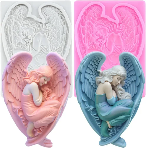 Miniatura 12 de Angel Baby - Moldes de silicona para decoración de pasteles, decoración de cupcakes, pasta de chicle de chocolate, juego de 4